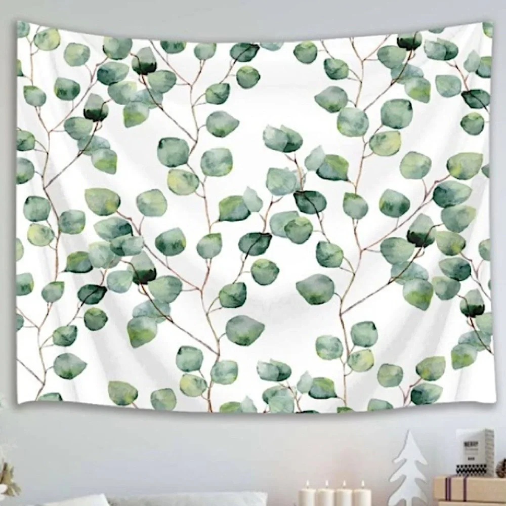 Watercolor Eucalyptus Plant Botanical Modern Minimal Wall Art/Tapestry/Bedspread